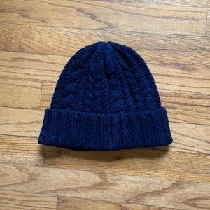 Navy blue wool hat